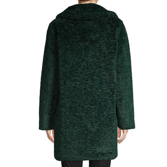 Tahari Faux Fur Deep Green Coat - Picture 2 of 2